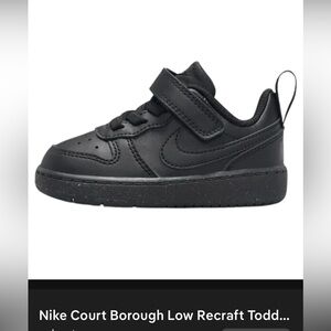 Toddler Nike Court Borough Low Recraft Black Sz 8C Used